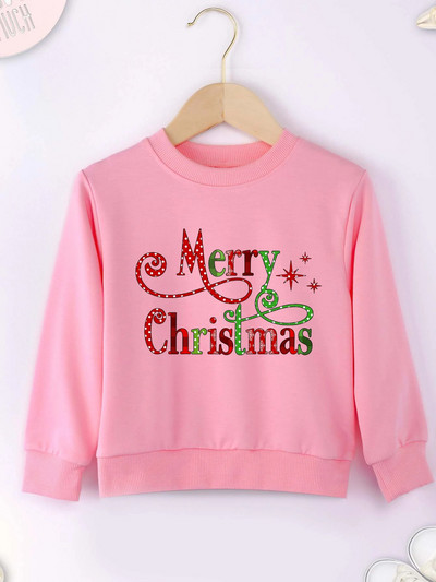 Priecīgus Ziemassvētkus apdrukāts džemperis Foršs džemperis ar apdruku New Seasons Unisex garām piedurknēm ērts Ziemassvētku stils