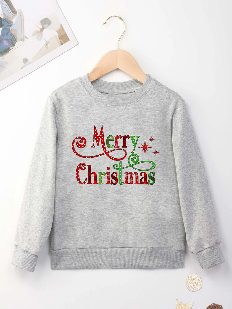 Priecīgus Ziemassvētkus apdrukāts džemperis Foršs džemperis ar apdruku New Seasons Unisex garām piedurknēm ērts Ziemassvētku stils