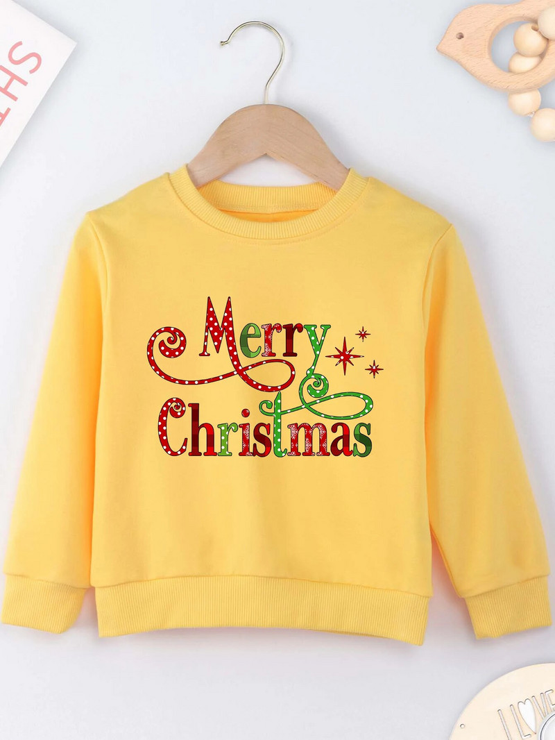 Priecīgus Ziemassvētkus apdrukāts džemperis Foršs džemperis ar apdruku New Seasons Unisex garām piedurknēm ērts Ziemassvētku stils