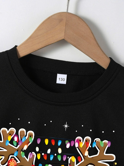 Karsts bērnu rudens un ziemas džemperis 4–12 gadus vecs poliestera karikatūras drukas tops zēniem un meitenēm Labi bērnu džemperis ar garām piedurknēm