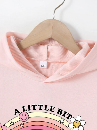 Laste sügise kapuutsiga kampsun, väikelaste tüdrukute riided, kampsun, vikerkaaremustriline kampsun, tüdrukute sügistalvine kapuutsiga jope kostüüm