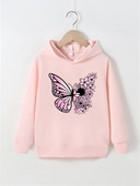 Rudens džemperis ar kapuci Toddler Meiteņu Apģērbi Kapucis Džemperis Ar tauriņu rakstu Top meitenēm Rudens ziemas kapuci jaka Costum4-12Y