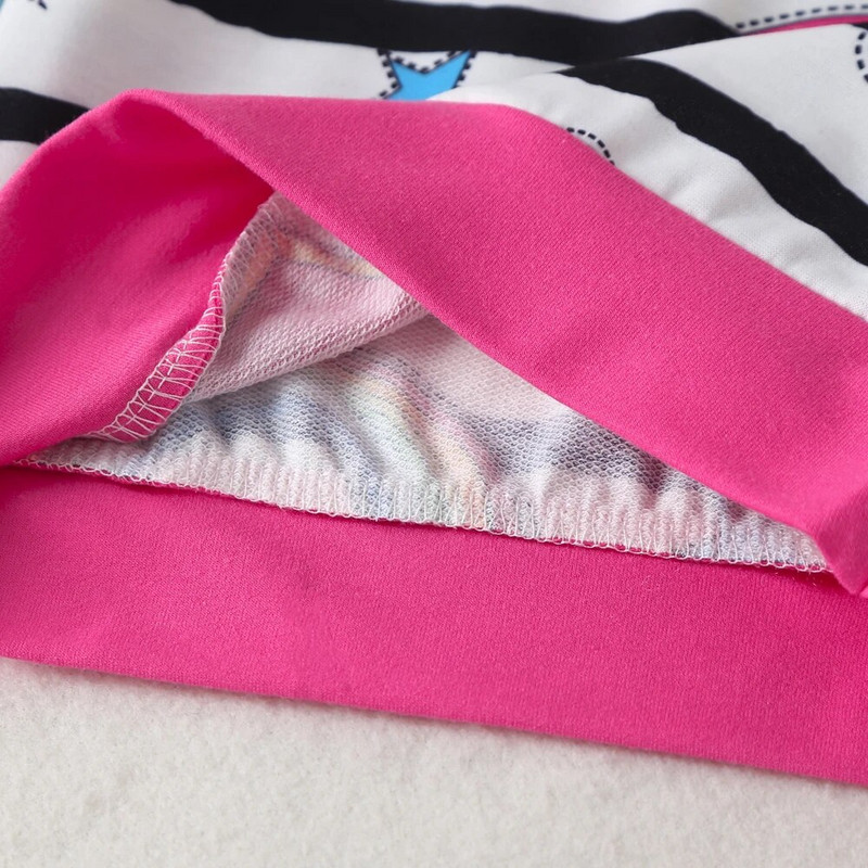 【Készkészlet】 Őszi lányok gyerek pulóver csíkos rajzfilm szivárványmintás alkalmi, aranyos hosszú ujjú kapucnis gyerekruha