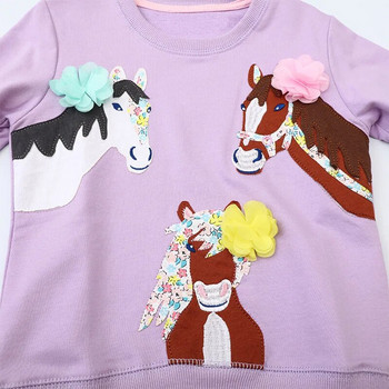 Little Maven Hoodies Παιδικά Ρούχα Παιδικά Ρούχα Βρεφικά Κοριτσίστικα Μωβ Εξωτερικά Ενδύματα Cartoon Μονόκερος Φούτερ Άνοιξη Φθινοπωρινό μπλουζάκια