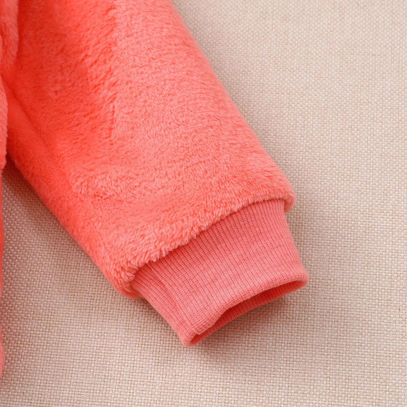 2023-as új téli lány viselet, egyszínű, hosszú ujjú kapucnis masnis plüss pamut, aranyos alkalmi, puha, egyszerű gyerek felső 3 4 5 6 év