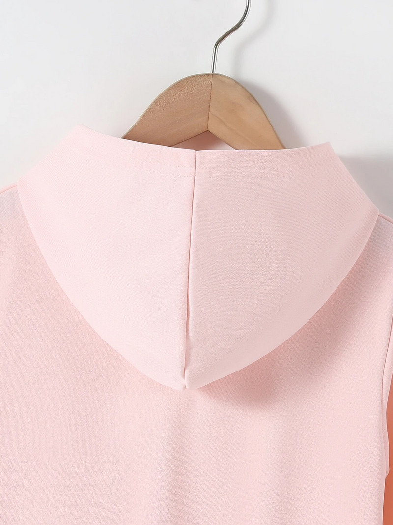 Bērni no 4 līdz 12 gadus veciem jaukām meitenēm Apģērbi Mīlestības apdrukas džemperis Bērnu pavasara un rudens top zēniem Ērts ikdienas džemperis ar kapuci