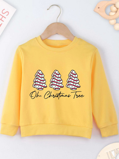 Trys eglutės raštai, laisvalaikio prašmatnus stilius, neutralus visais metų laikais, kalėdinio rašto megztinis