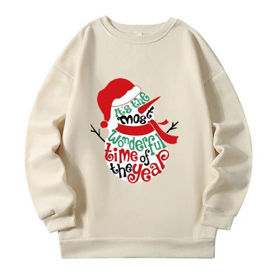 150kg Liela izmēra sieviešu džemperi Apģērbs Ziemassvētku Sniegavīrs Liela izmēra Džemperis Rudens Ziema silti Liela izmēra Topi