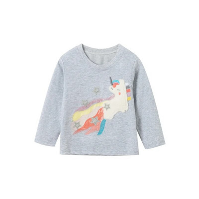 Lēcieni metri Jaunums rudens pavasara dinozauru izšuvumi aktuāli pārdod mazuļu bērnu trikotāžas topiņus modes zīdaiņu meiteņu kostīms