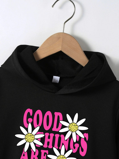 Jauns bērnu rudens ziemas džemperis ar kapuci 4–12 gadu poliestera multfilmu drukas tops zēniem un meitenēm Bērnu džemperis ar garām piedurknēm ar kapuci