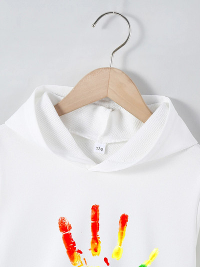 Jauns bērnu rudens ziemas džemperis ar kapuci 4–12 gadu poliestera multfilmu drukas tops zēniem un meitenēm Bērnu džemperis ar garām piedurknēm ar kapuci