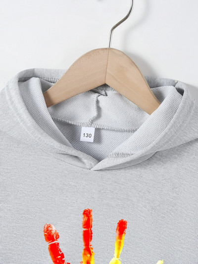 Jauns bērnu rudens ziemas džemperis ar kapuci 4–12 gadu poliestera multfilmu drukas tops zēniem un meitenēm Bērnu džemperis ar garām piedurknēm ar kapuci