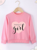 Υψηλής ποιότητας Παιδικά ροζ φούτερ Dropship Y2K Minimalist Graphic Daddy`s Girl Letters Μοντέρνα ρούχα παιδικά πουλόβερ παντού