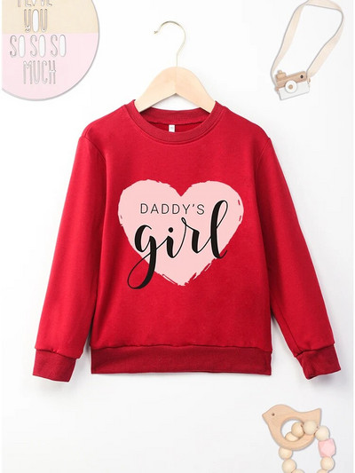 Υψηλής ποιότητας Παιδικά ροζ φούτερ Dropship Y2K Minimalist Graphic Daddy`s Girl Letters Μοντέρνα ρούχα παιδικά πουλόβερ παντού