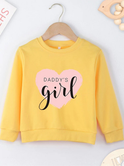 Υψηλής ποιότητας Παιδικά ροζ φούτερ Dropship Y2K Minimalist Graphic Daddy`s Girl Letters Μοντέρνα ρούχα παιδικά πουλόβερ παντού