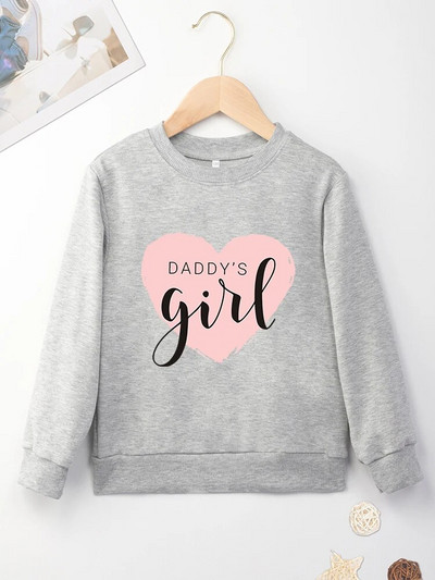 Υψηλής ποιότητας Παιδικά ροζ φούτερ Dropship Y2K Minimalist Graphic Daddy`s Girl Letters Μοντέρνα ρούχα παιδικά πουλόβερ παντού