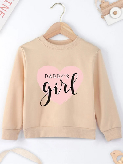 Υψηλής ποιότητας Παιδικά ροζ φούτερ Dropship Y2K Minimalist Graphic Daddy`s Girl Letters Μοντέρνα ρούχα παιδικά πουλόβερ παντού