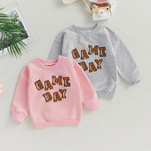 2023-06-13 Lioraitiin 0-4 gadi, bērni, meitenes, zēni, sporta krekli Regbija burtu apdruka ar garām piedurknēm, maziem bērniem, džemperi, rudens topi