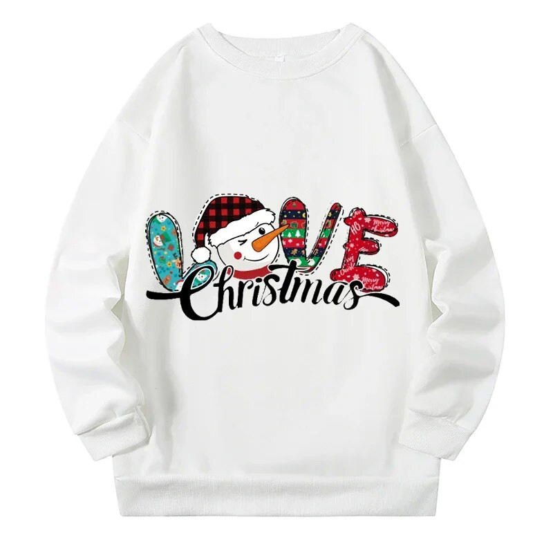 Rozā 150kg Liela izmēra Džemperi Ziemassvētku Sniegavīra apdruka Sieviešu sporta krekls Rudens Ziema Jauni Sieviešu Puloveri
