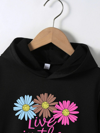 Új gyerek őszi, téli kapucnis pulóver 4-12 éves poliészter rajzfilmnyomat felső fiúk és lányok gyerekek hosszú ujjú kapucnis pulóver