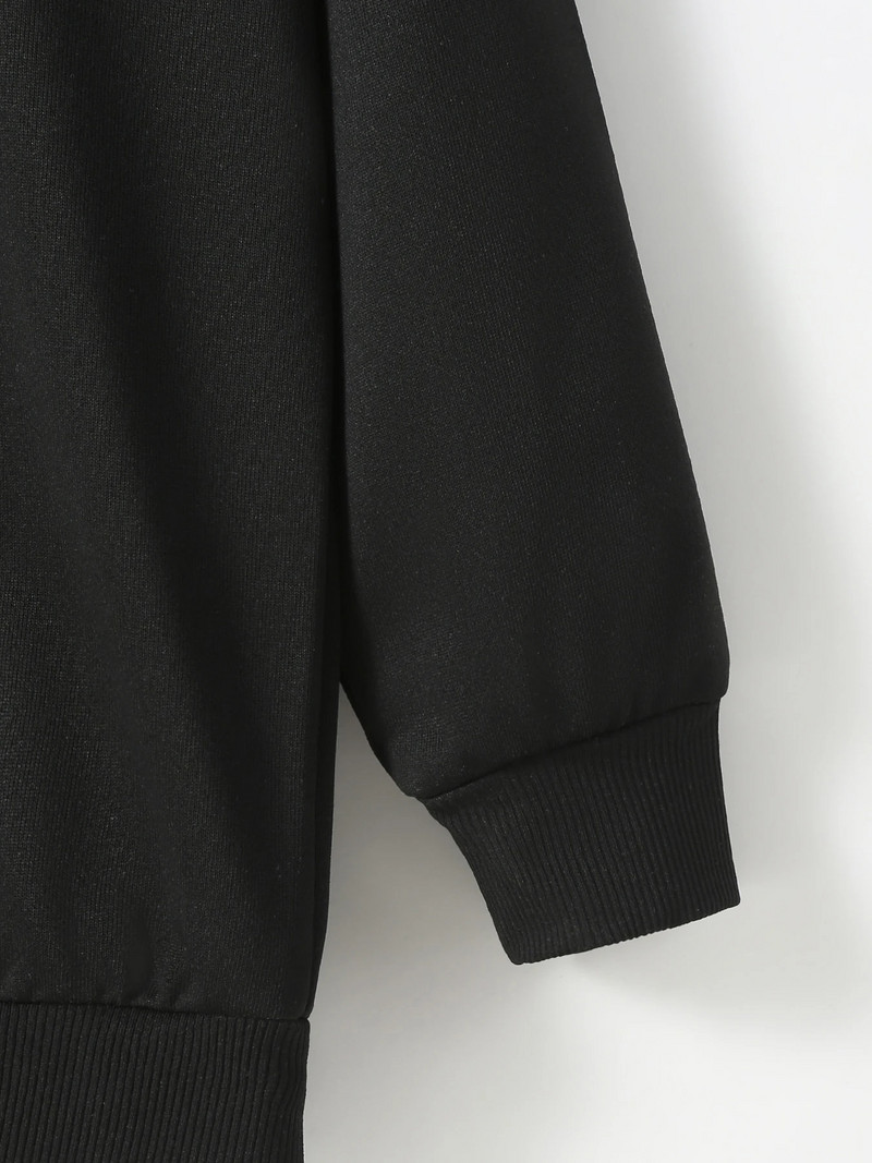 Új gyerek őszi, téli kapucnis pulóver 4-12 éves poliészter rajzfilmnyomat felső fiúk és lányok gyerekek hosszú ujjú kapucnis pulóver