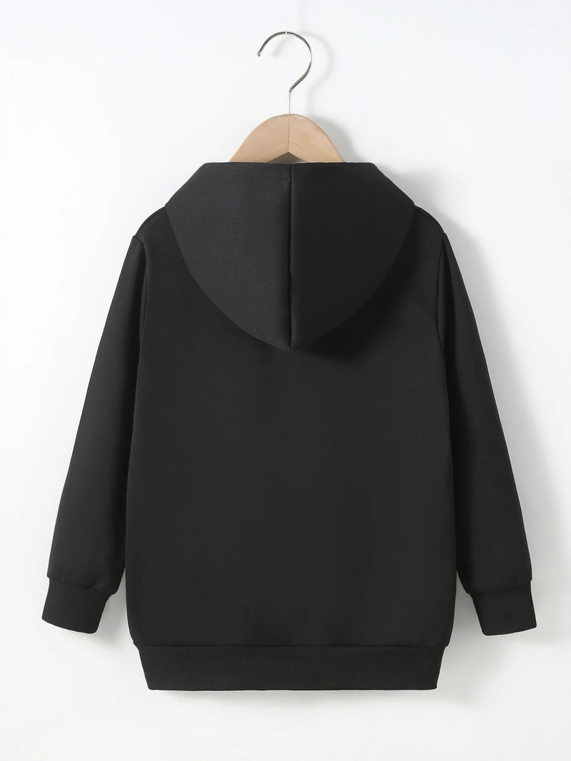 Új gyerek őszi, téli kapucnis pulóver 4-12 éves poliészter rajzfilmnyomat felső fiúk és lányok gyerekek hosszú ujjú kapucnis pulóver