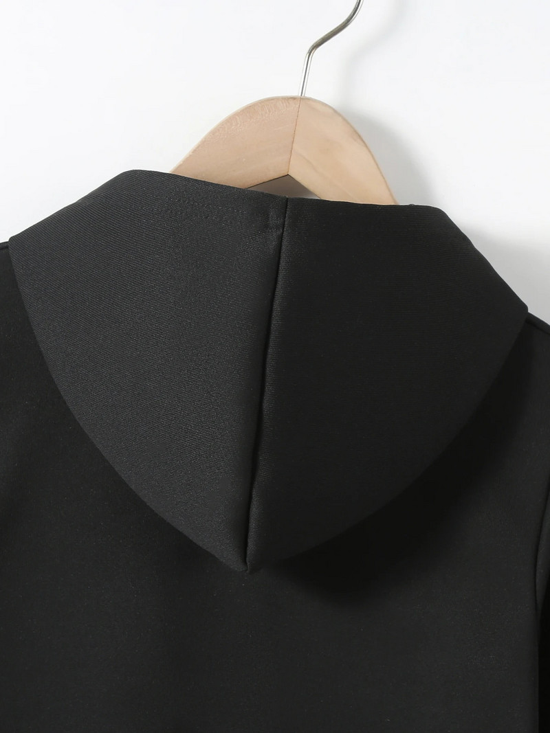 Új gyerek őszi, téli kapucnis pulóver 4-12 éves poliészter rajzfilmnyomat felső fiúk és lányok gyerekek hosszú ujjú kapucnis pulóver