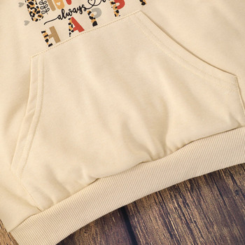 2023 Παιδικές κουκούλες για κορίτσια 7-18 ετών Φθινοπωρινό Αγάπη καφέ μακριά μανίκια casual βαμβακερά μπλουζάκια Παιδικά ρούχα Μόδα Big Kid Hoodies
