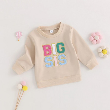 2023-06-14 Lioraitiin 0-4 ετών Φθινοπωρινές μπλούζες για κοριτσάκι μωρό με μακρυμάνικο γράμμα με στάμπα πουλόβερ