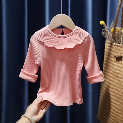 Meiteņu samta džemperis 2022. gada rudens un ziemas jauns apģērbs, izšūts rietumu stila bērni, mazas meitenes, sabiezināts ikdienas tops