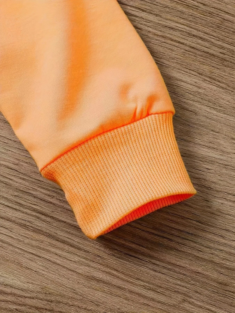 Toddler Girls Dzeltens džemperis ar kapuci ar garām piedurknēm ar ziedu apdruku