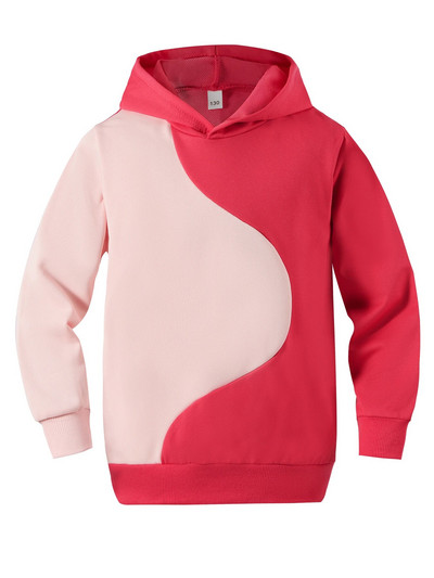 Σετ φούτερ 4-12 ετών για παιδιά με κουκούλα, χειμωνιάτικο σετ φούτερ με κουκούλα διπλού μπλοκ Fashion Comfort Casual Σετ μακρυμάνικο φούτερ για κορίτσια