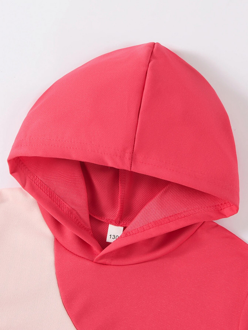 Σετ φούτερ 4-12 ετών για παιδιά με κουκούλα, χειμωνιάτικο σετ φούτερ με κουκούλα διπλού μπλοκ Fashion Comfort Casual Σετ μακρυμάνικο φούτερ για κορίτσια