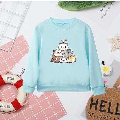 Mielos katės Spausdinti Raudoni Vaikiški megztiniai Y2K Style Vasaros Karšta Parduodu Nauji Patogūs Vaikiški džemperiai Dropship Megztiniai be gobtuvų Visiems tinkantys drabužiai