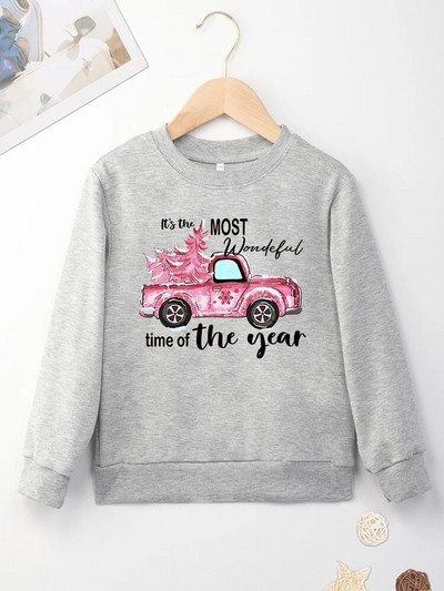 Nauji rožiniai vaikiški megztiniai „Four Seasons“ Patogūs aukštos kokybės „dropship“ tai nuostabiausias metų laikas Spausdinti „Baby Hoodless“