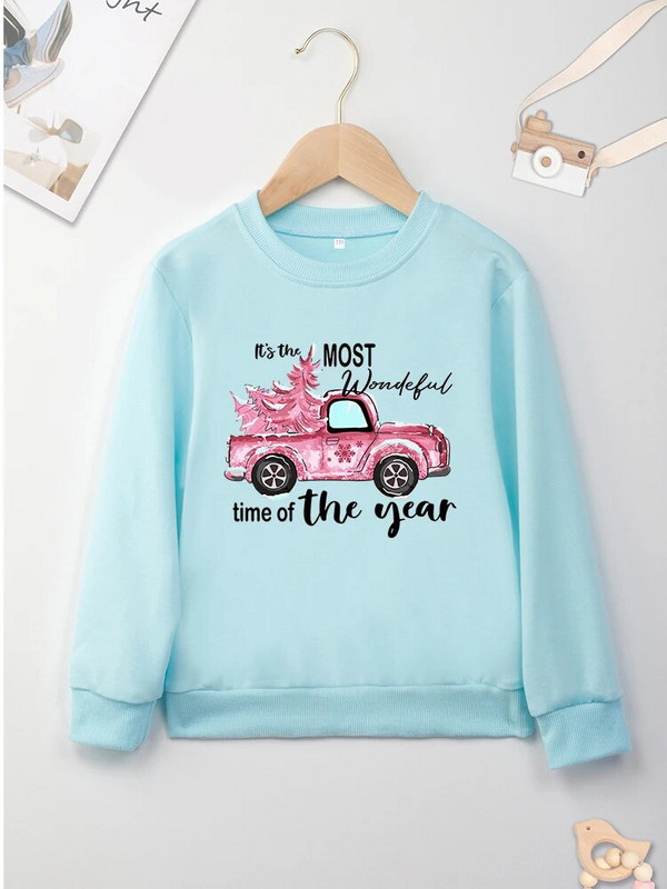 Nauji rožiniai vaikiški megztiniai „Four Seasons“ Patogūs aukštos kokybės „dropship“ tai nuostabiausias metų laikas Spausdinti „Baby Hoodless“