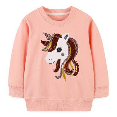 Bumeex Vaikiški megztiniai Mieli mergaičių megztiniai ilgomis rankovėmis Vienaragio megztiniai vaikiški medvilniniai megztiniai 2 3 4 5 6 7 metų