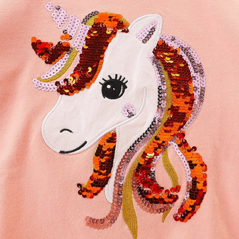 Bumeex Vaikiški megztiniai Mieli mergaičių megztiniai ilgomis rankovėmis Vienaragio megztiniai vaikiški medvilniniai megztiniai 2 3 4 5 6 7 metų