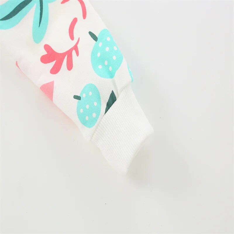 Šokinėjantys metrai 2-7T Obuoliai Spausdinti Mergaičių berniukų megztiniai žiemai pavasario bamblys Medvilniniai viršutiniai drabužiai Madingi Sportiniai Vaikiški marškiniai