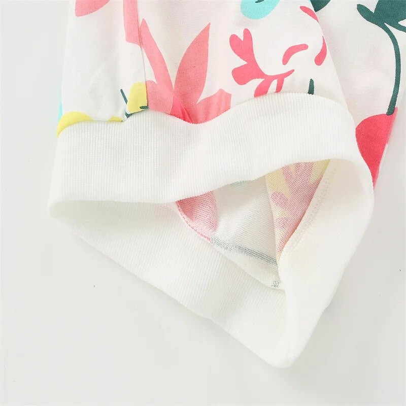 Šokinėjantys metrai 2-7T Obuoliai Spausdinti Mergaičių berniukų megztiniai žiemai pavasario bamblys Medvilniniai viršutiniai drabužiai Madingi Sportiniai Vaikiški marškiniai