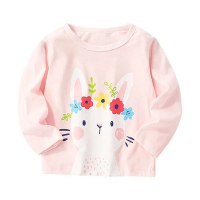 Little maven 2023. gada mazuļu meiteņu T-krekls ar garām piedurknēm Jauki vienradzis zils kokvilnas ikdienas apģērbs Pavasaris un rudens bērniem no 2 līdz 7 g.