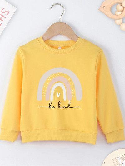 Modes apdruka Sarkani bērnu sporta krekli Jauki radošums Varavīksnes grafikas Izsmalcināti Harajuku Child bez kapuces Vispiemērotākie modernākie apģērbi