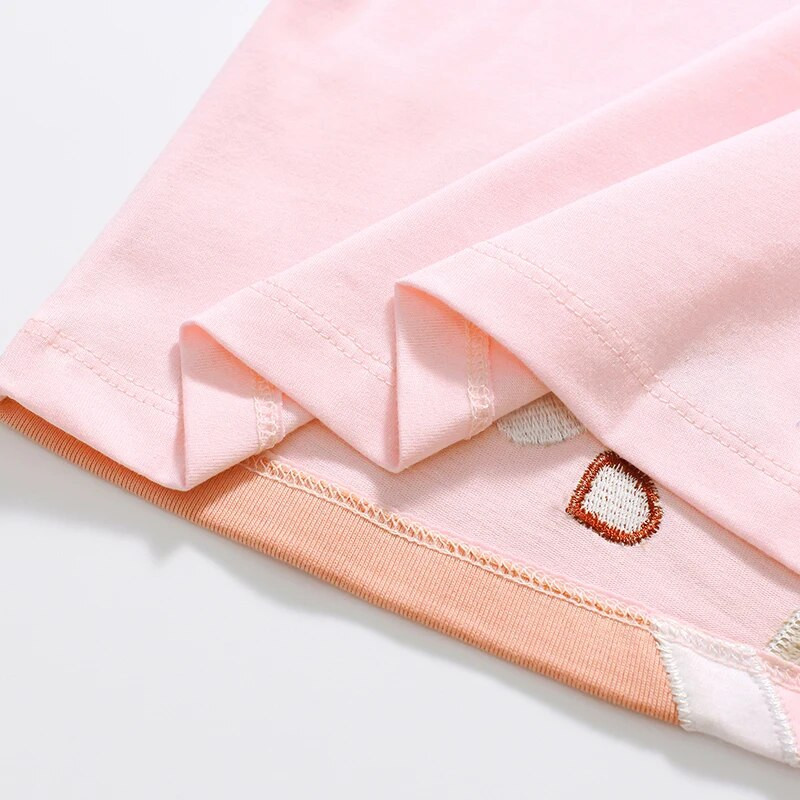 Little Maven 2023 Bērnu apģērbi Meiteņu Bērnu apģērbi Topi Izšuvumi Multfilmas Brieži T-krekls Kokvilna bērniem Zēniem