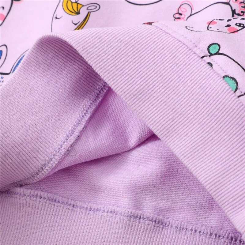 Hüppemeetrid Mood Tüdrukute Multifilmiga dressipluusid Lasteriided Armsad pikkade varrukatega Spordisärgid Lasterõivad