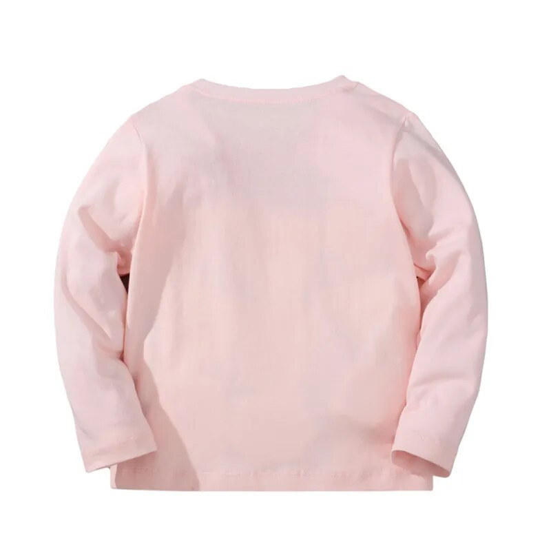 Jumping Meters 2-7T Őszi tavaszi lányok pólók Unikornis mintás Divat Gyermekruházat Hosszú ujjú babaviselet blúz ingek