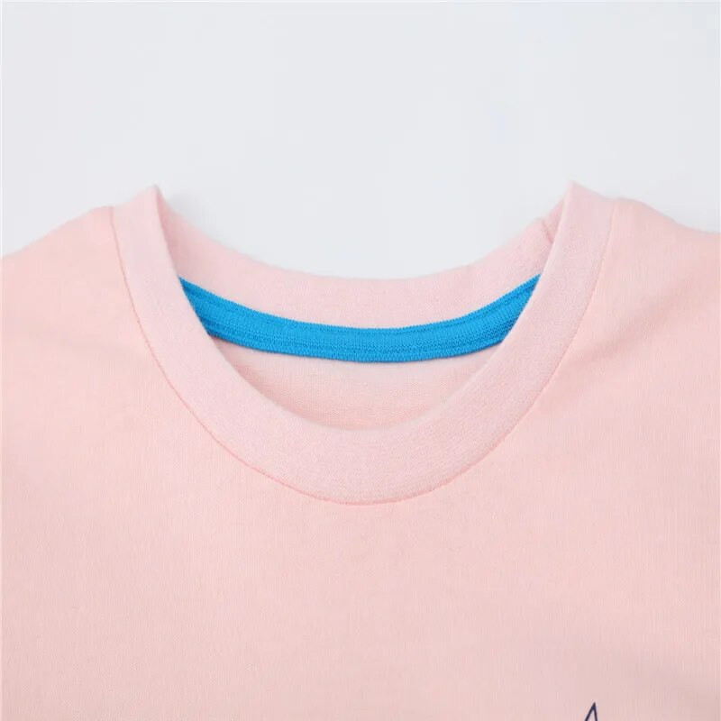 Jumping Meters 2-7T Őszi tavaszi lányok pólók Unikornis mintás Divat Gyermekruházat Hosszú ujjú babaviselet blúz ingek