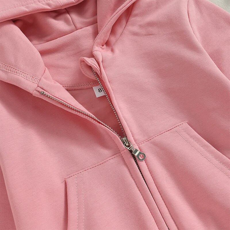 Masszív alkalmi, cipzáras kapucnis kabát kisgyermekeknek fiúknak lányoknak kapucnis pulóverek dzseki hosszú ujjú gyerekkabát őszi téli ruhák felsőruházat