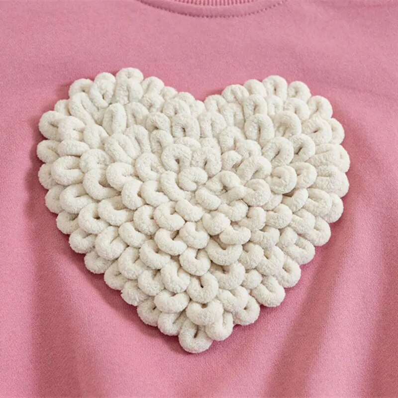 Meiteņu T-krekli 2023. gada rudens ziemas džemperis bērniem 3D mīlestības bērnu džemperi Mazuļu džemperi ar garām piedurknēm, bērnu topi