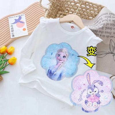 Tricou cu mâneci lungi pentru fete, din bumbac, pentru adolescenți, pentru copii, pentru copii