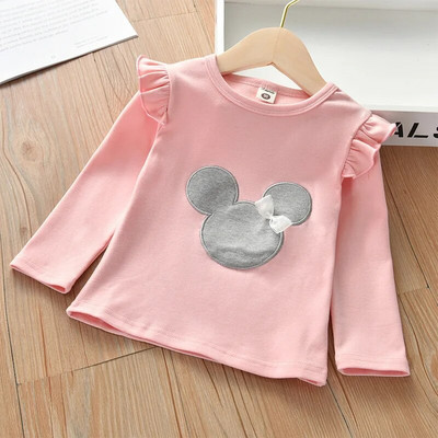 Tricou cu mâneci lungi pentru fete, din bumbac, pentru adolescenți, pentru copii, pentru copii